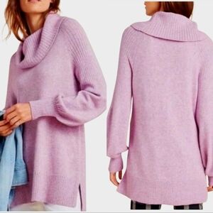 Anthropologie Lilac Cowl Neck Sweater